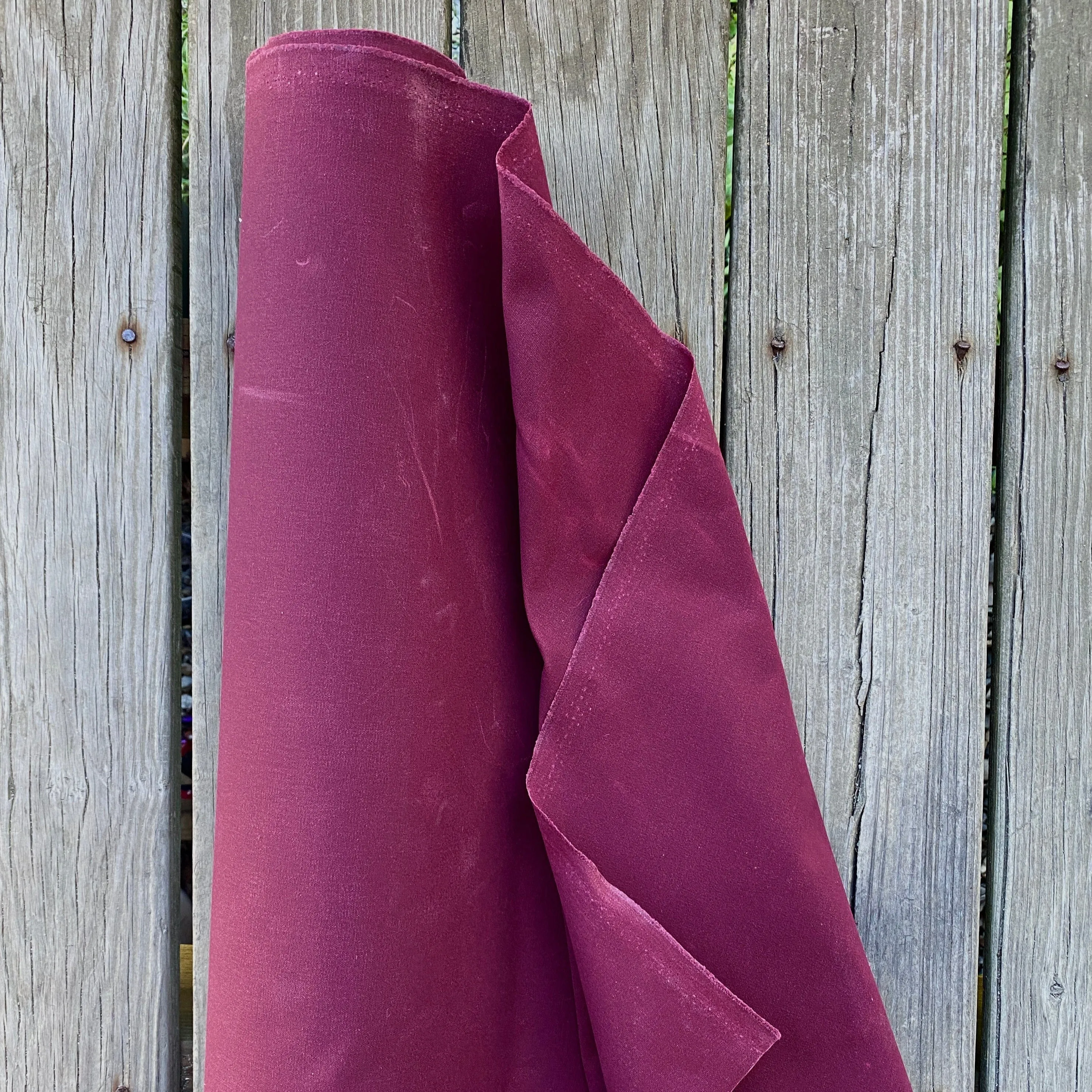 10 Ounce Waxed Canvas - Burgundy