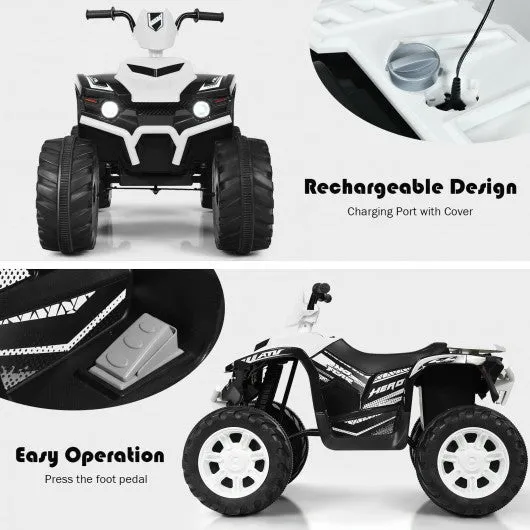 12V Kids 4-Wheeler ATV Quad Ride On Car -White
