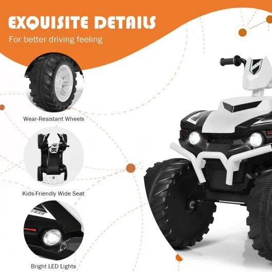 12V Kids 4-Wheeler ATV Quad Ride On Car -White