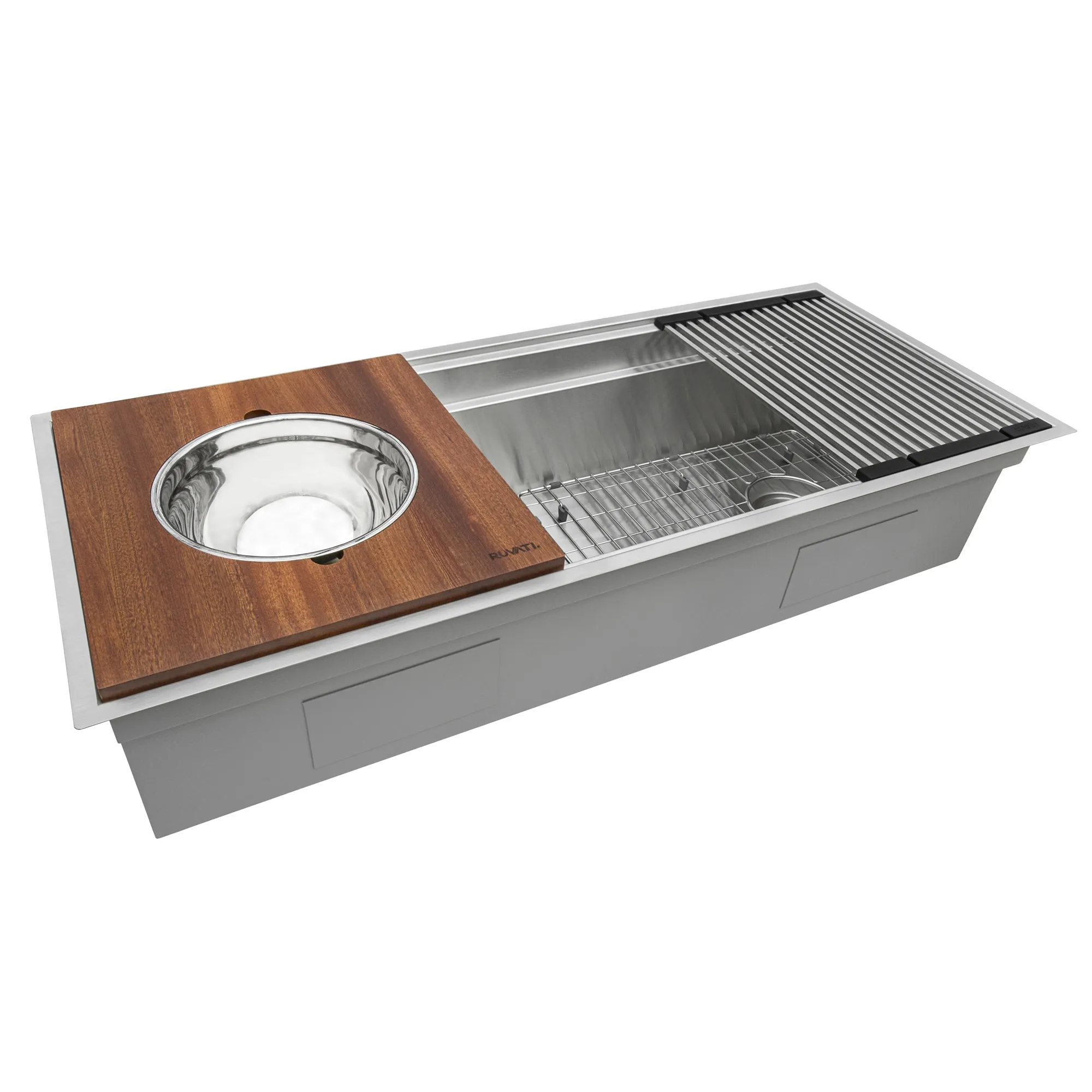 17 x 16 inch Dual Tier Replacement Wood platform for Workstation Mixing Bowl and Colander