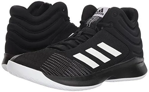 adidas Men's Pro Spark 2018 Basketball Shoe, Black/White/Grey, 13 M US
