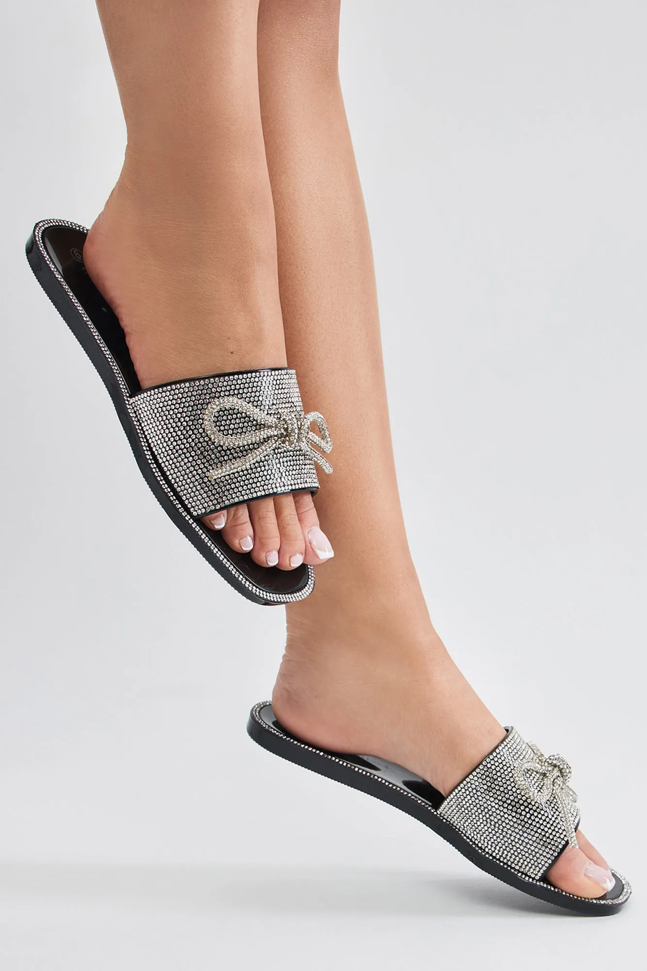 Always Sweet Embellished Sandals - Black