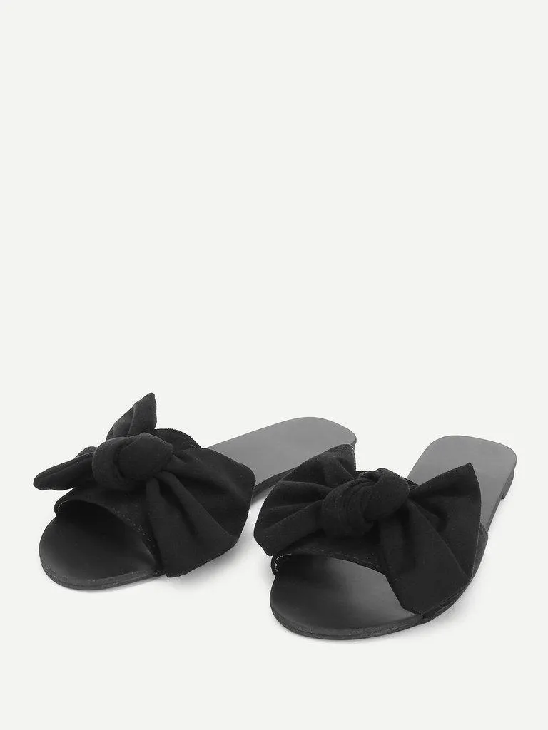 Bow Detail Flat Sandals