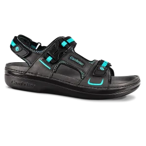 Cambrian Women's Marina 4 Walking Sandals- Black/ Blue