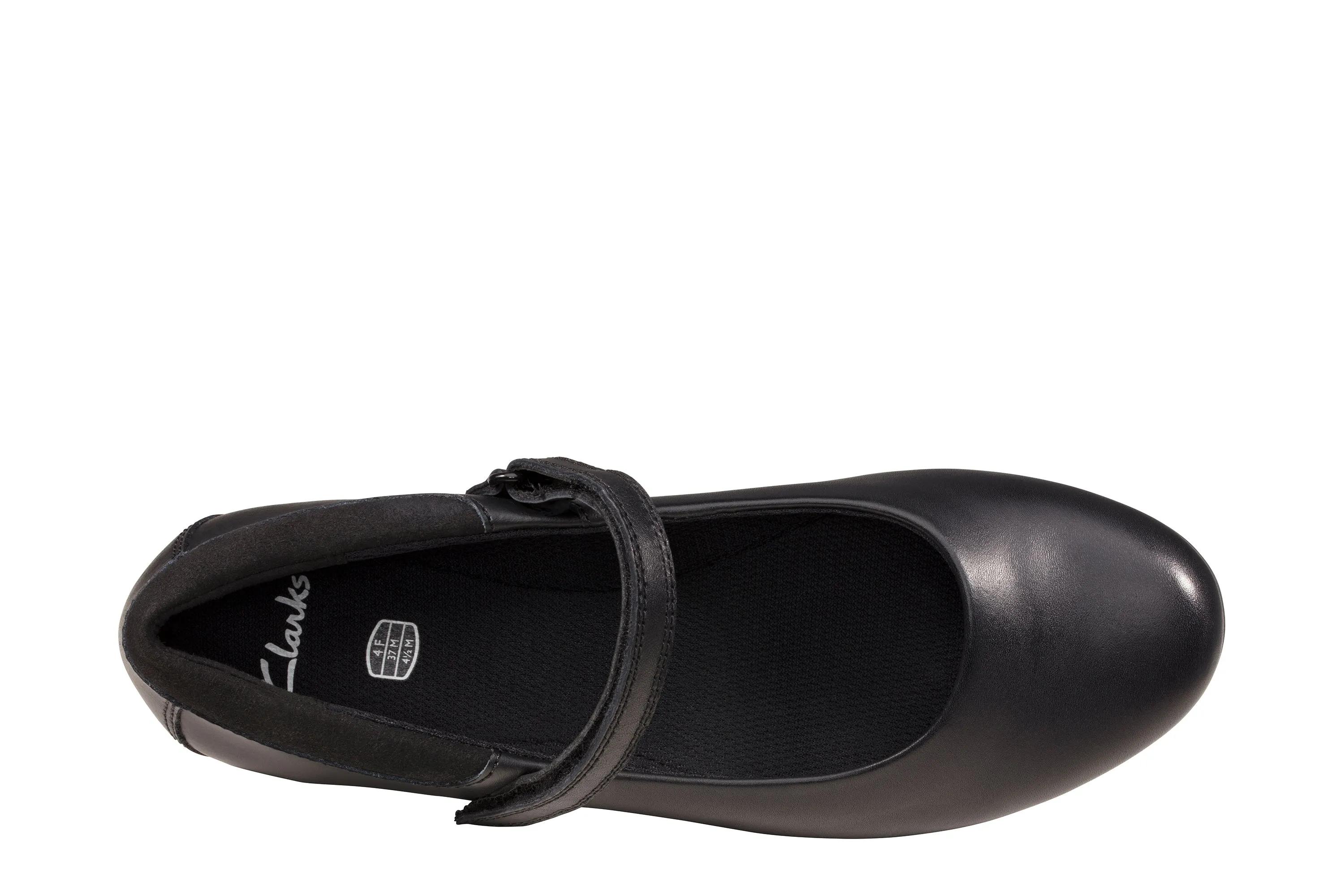 Clarks Scala Dawn Girls Black School Shoe