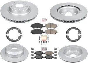 Coated Brake Rotors Brake Pads For 2018-2021 Jeep Wrangler Sport Sport S