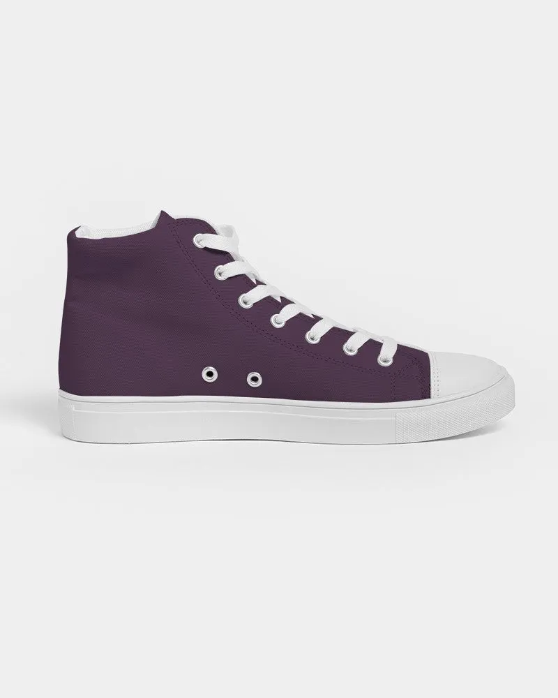 Dark Purple Women's High-top Canvas Sneakers | Women's | Dark Pastel Purple | C30M60Y0K80
