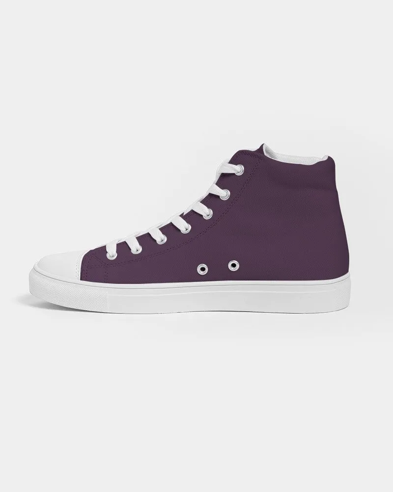 Dark Purple Women's High-top Canvas Sneakers | Women's | Dark Pastel Purple | C30M60Y0K80