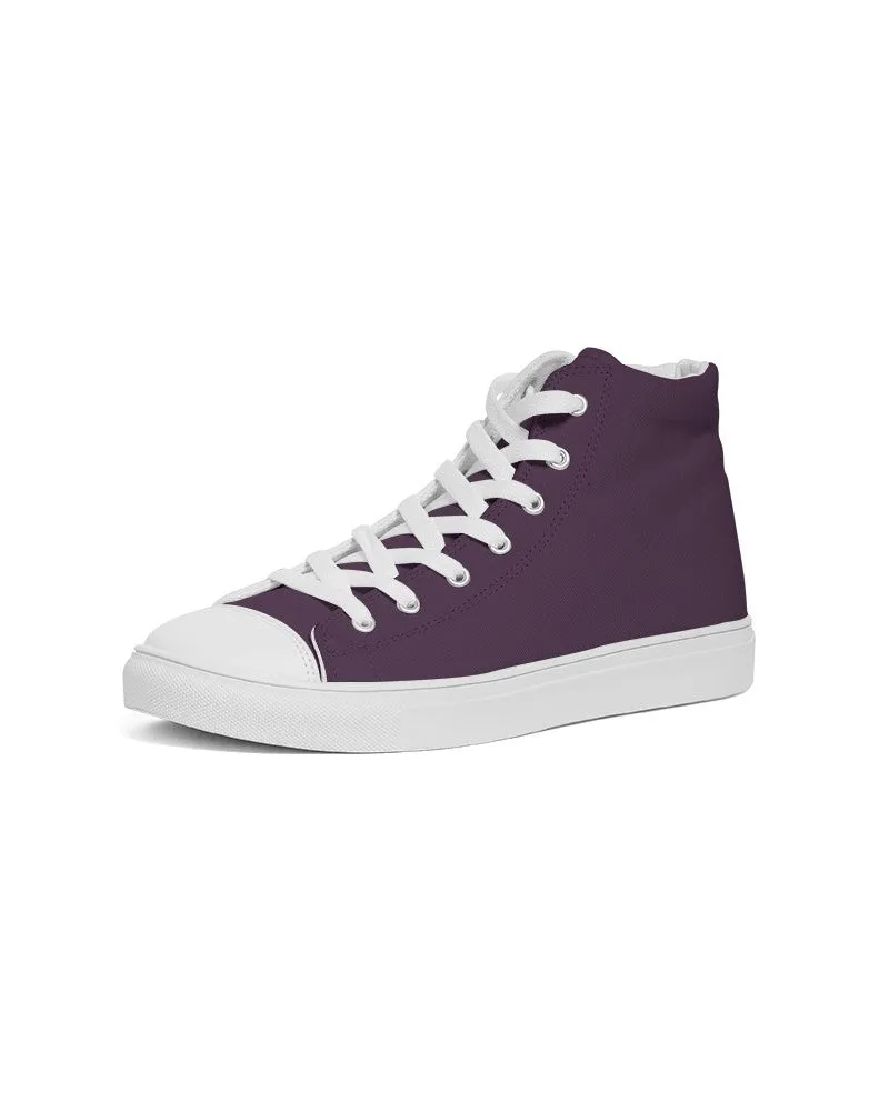Dark Purple Women's High-top Canvas Sneakers | Women's | Dark Pastel Purple | C30M60Y0K80