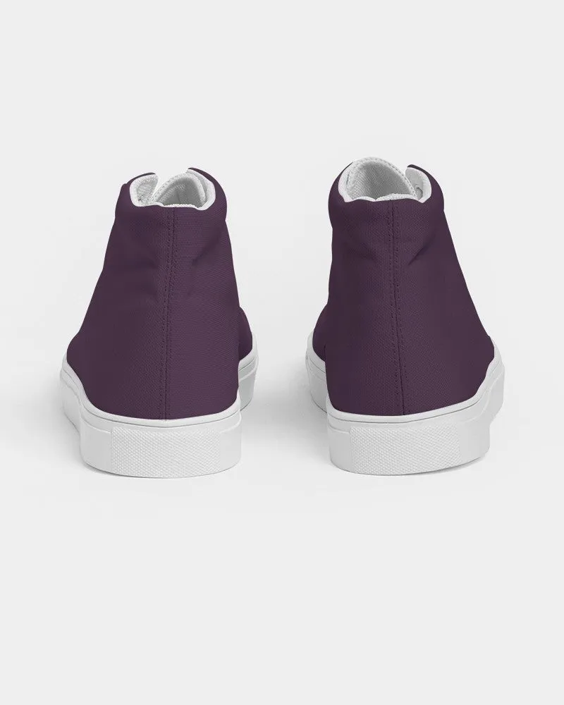 Dark Purple Women's High-top Canvas Sneakers | Women's | Dark Pastel Purple | C30M60Y0K80