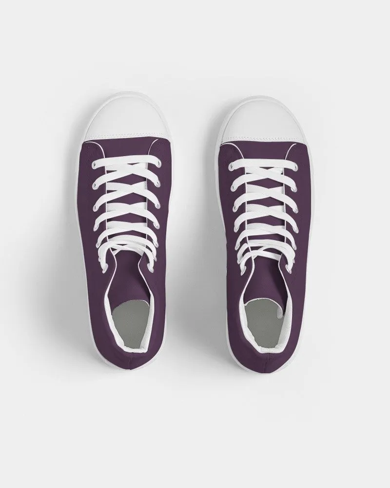 Dark Purple Women's High-top Canvas Sneakers | Women's | Dark Pastel Purple | C30M60Y0K80