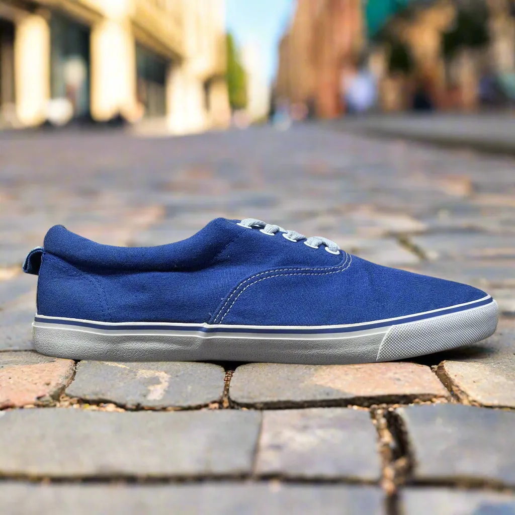 Denim Co. Canvas Trainers - Blue/White Size UK 10 / EU 44 / US 11