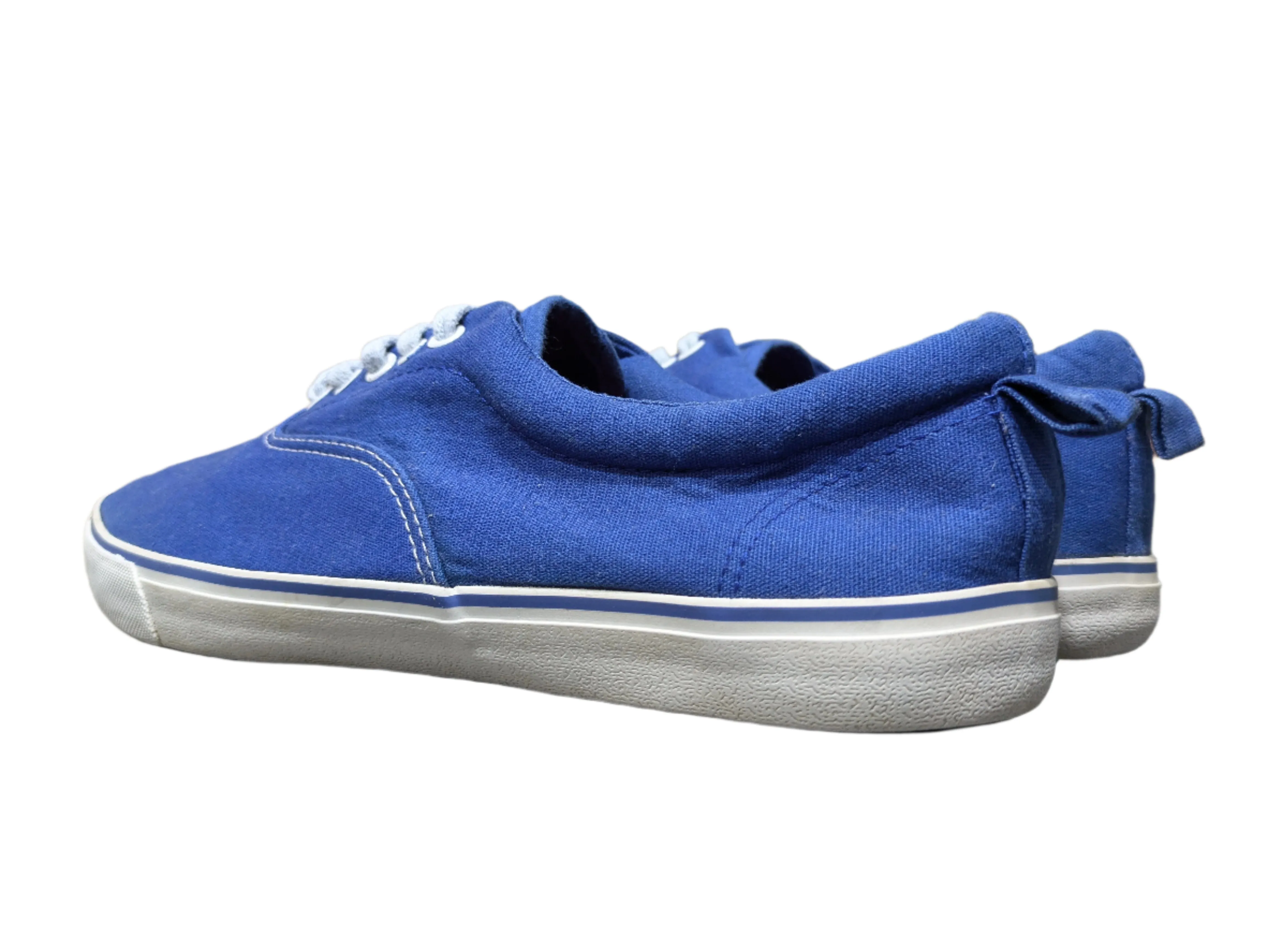 Denim Co. Canvas Trainers - Blue/White Size UK 10 / EU 44 / US 11