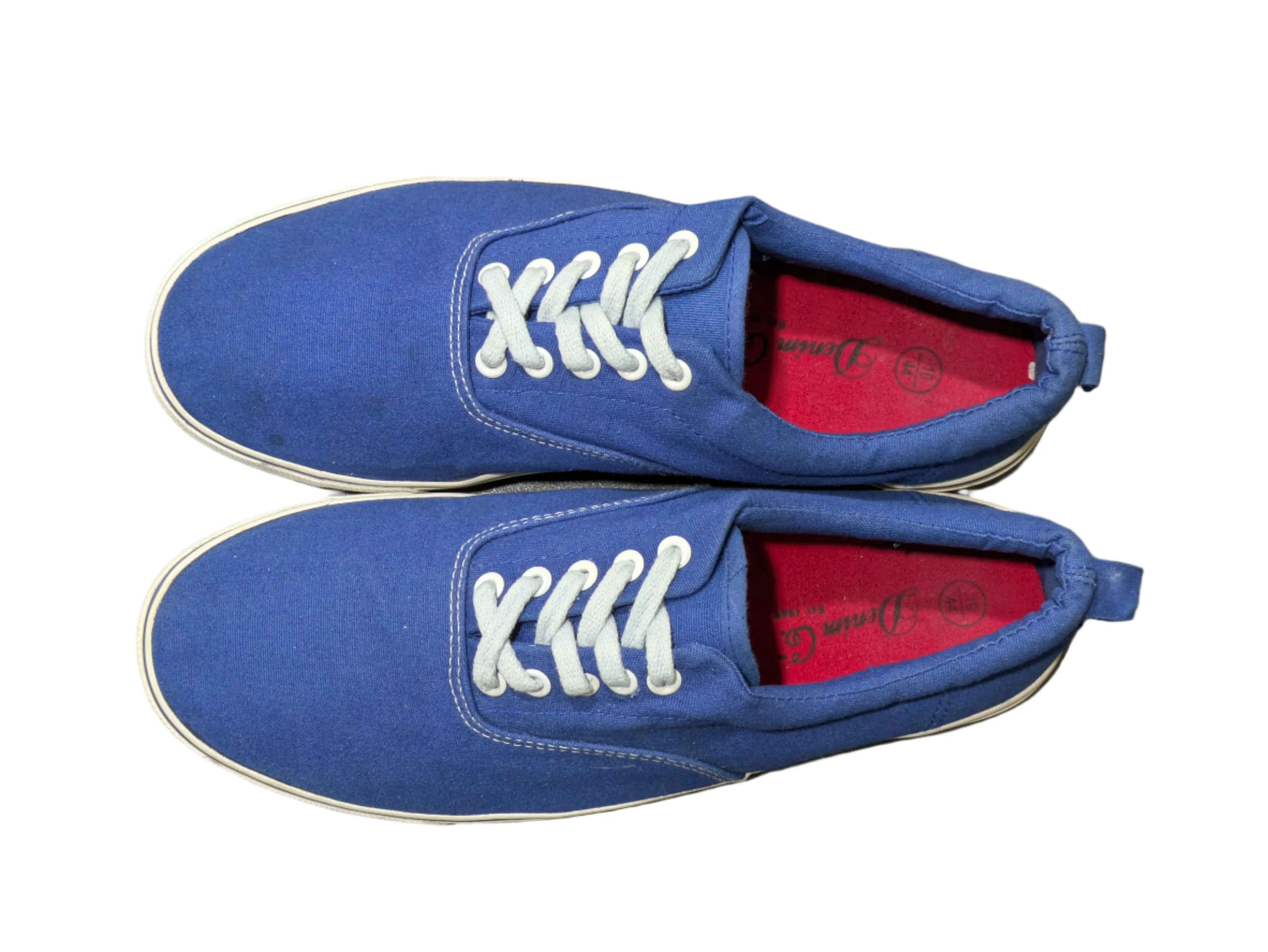 Denim Co. Canvas Trainers - Blue/White Size UK 10 / EU 44 / US 11