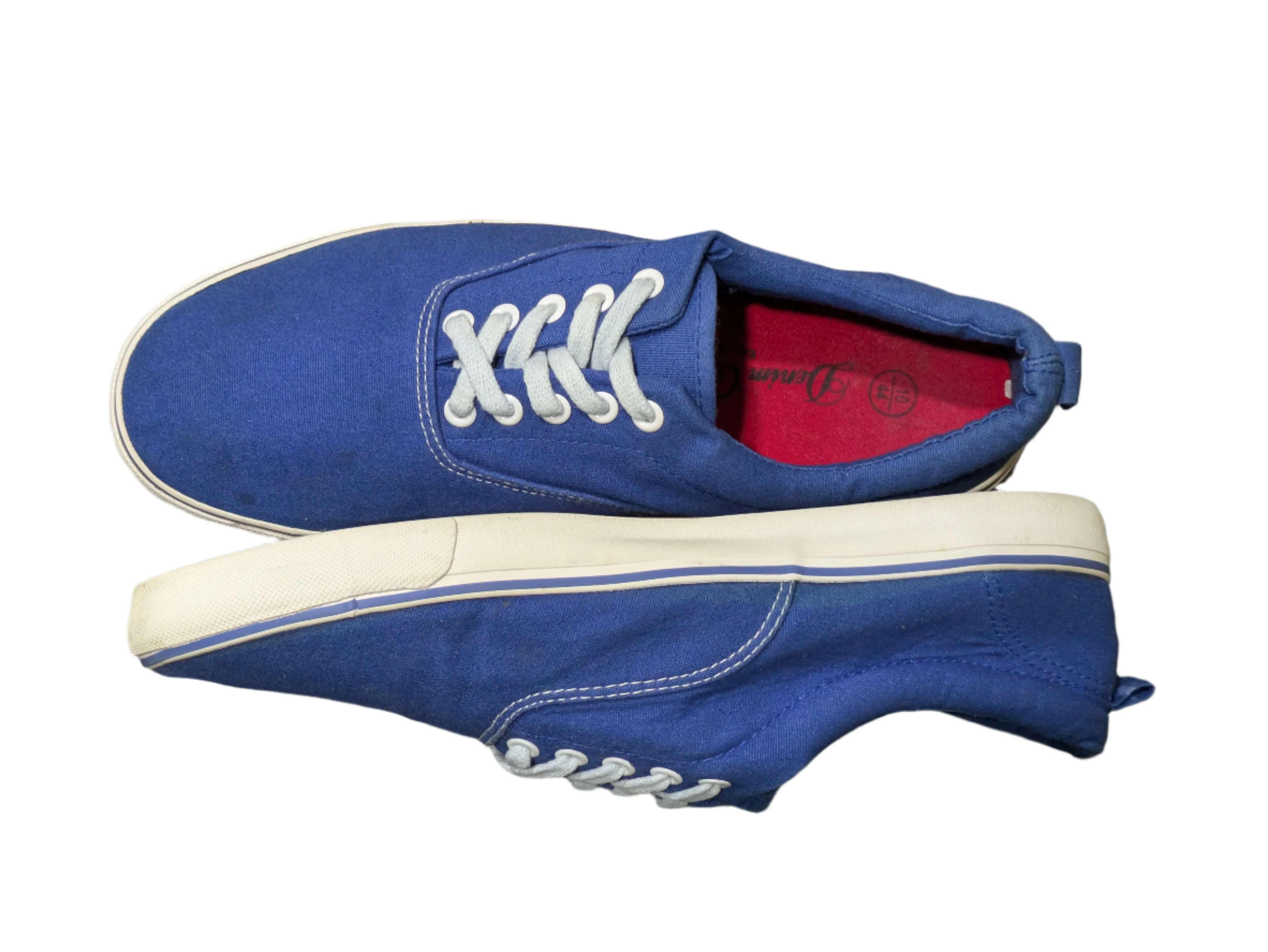 Denim Co. Canvas Trainers - Blue/White Size UK 10 / EU 44 / US 11