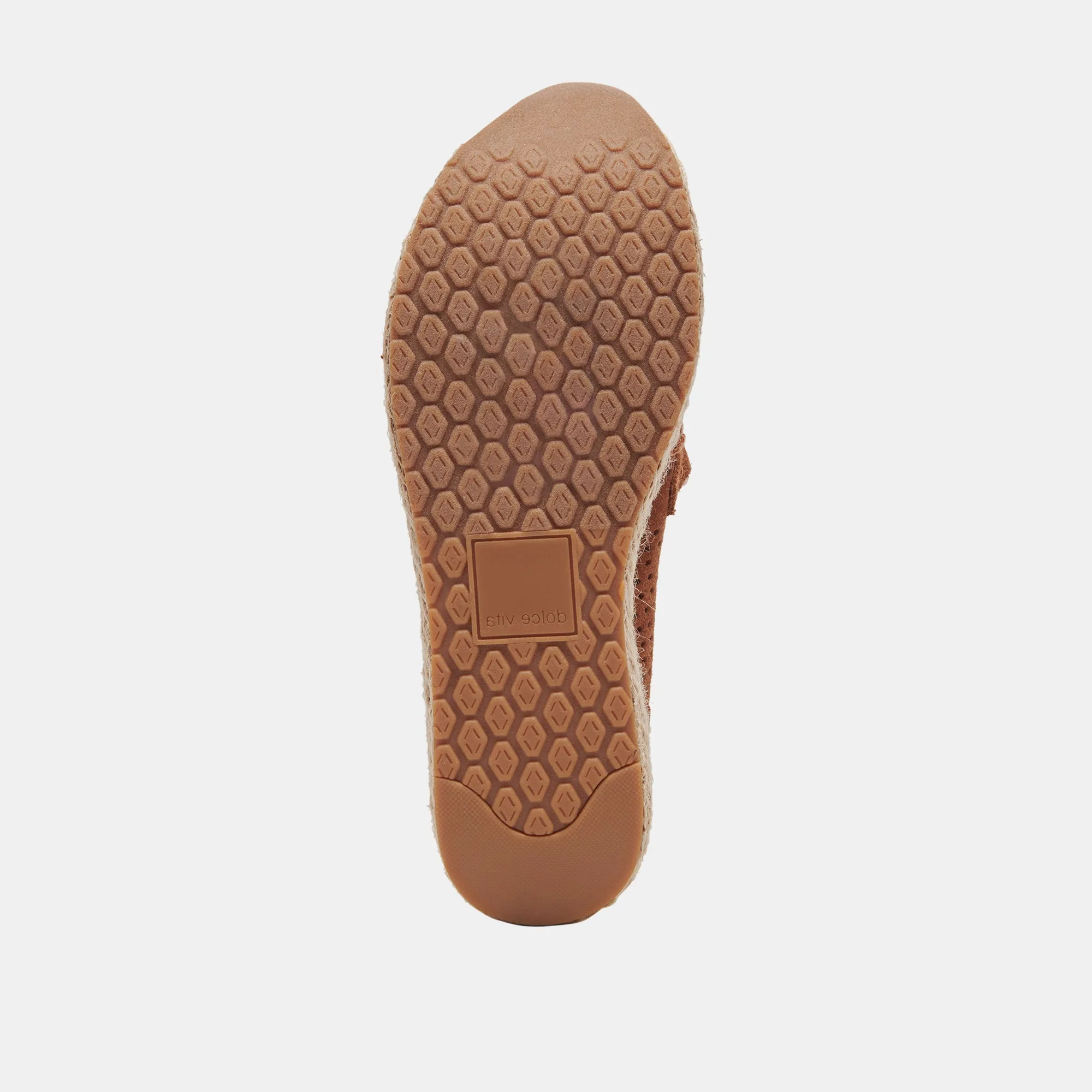 Dolce Vita Jhenee Espadrille Sneakers in Pecan Perforated Suede