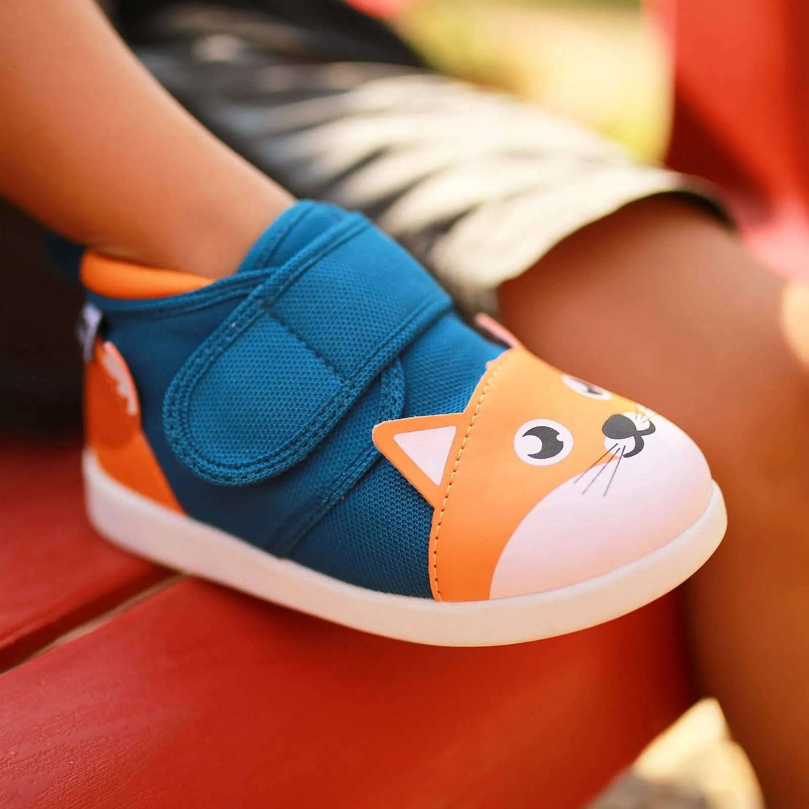 Fox Squeaky Toddler Shoes | Deep Blue