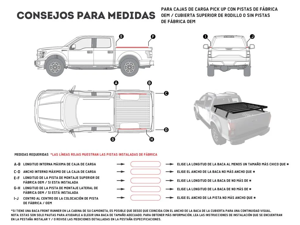Front Runner Pickup Truck Slimline II Load Bed Rack Kit / 1345(W) x 1358(L)