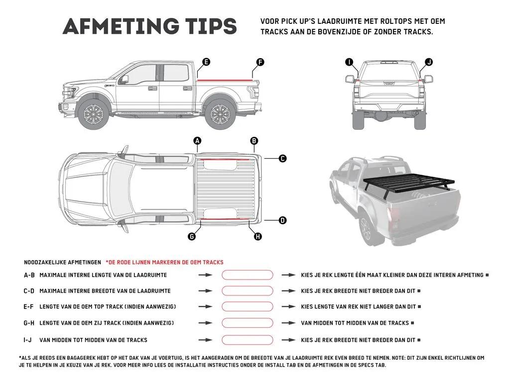 Front Runner Pickup Truck Slimline II Load Bed Rack Kit / 1345(W) x 1358(L)