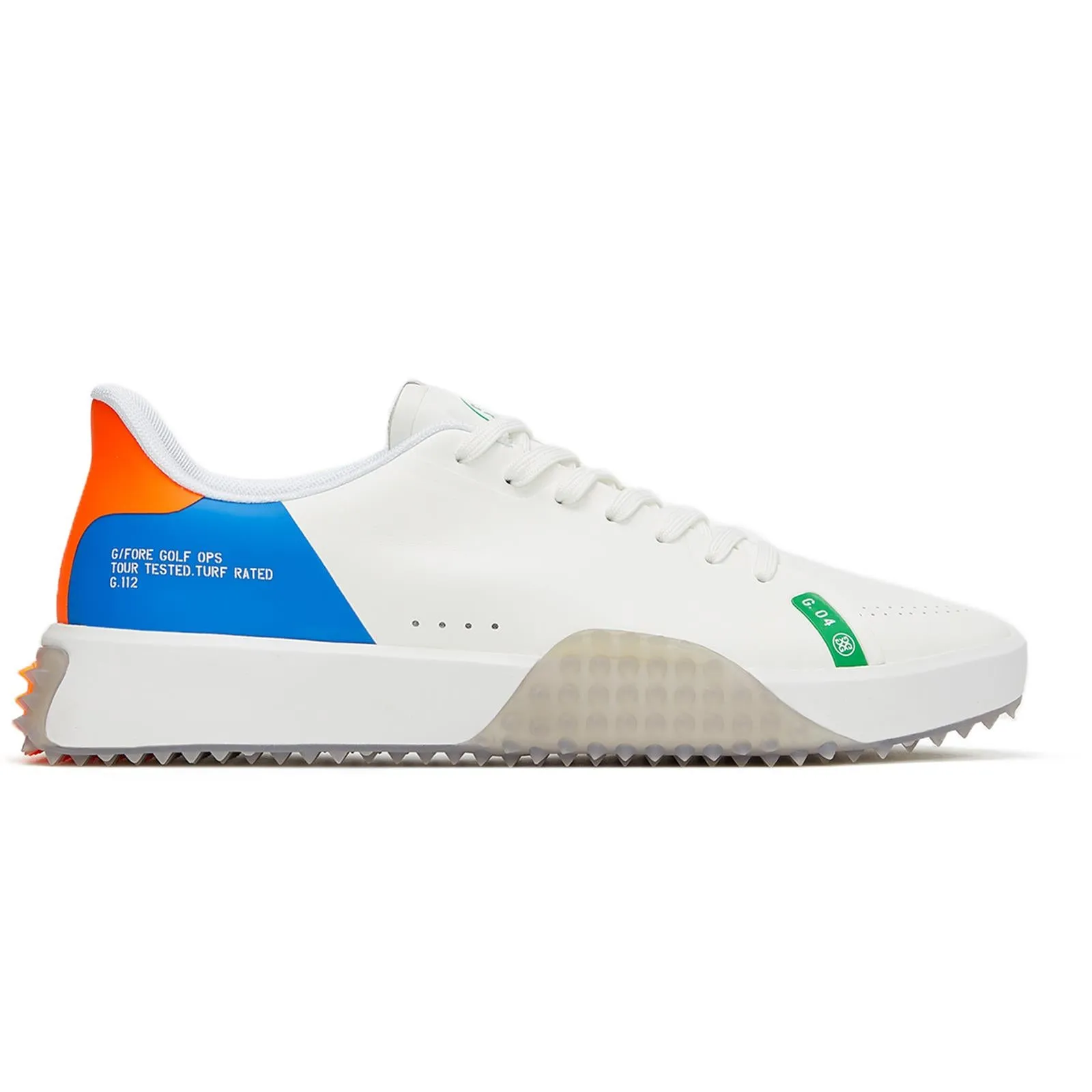 G.112 P.U. Leather Colour Block Golf Shoe Snow - SS24