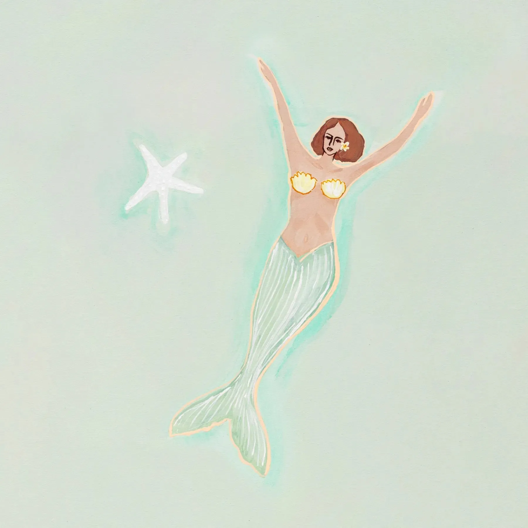 I Dreamed We Were Mermaids Canvas Print 60cm x 72cm