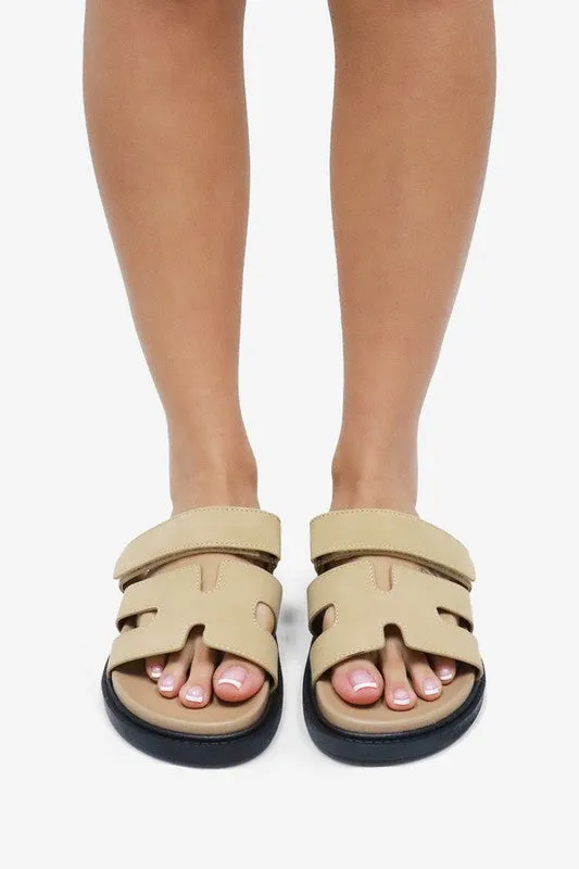 IN STOCK!! The Lowkey Famous Slide in Khaki