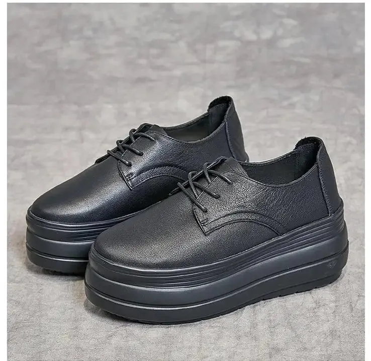 Joskaa 2024 New All Black Platform Sneakers