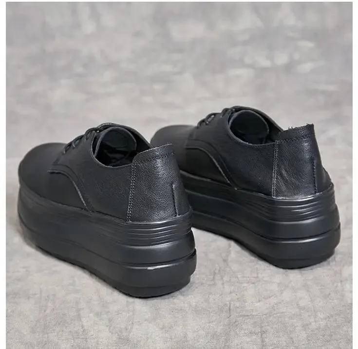 Joskaa 2024 New All Black Platform Sneakers