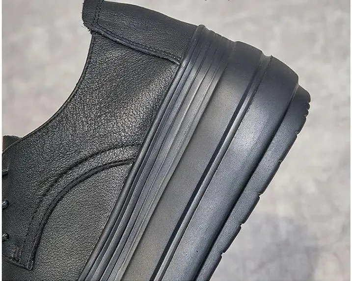 Joskaa 2024 New All Black Platform Sneakers