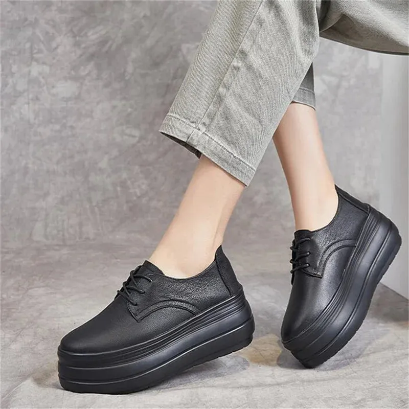 Joskaa 2024 New All Black Platform Sneakers