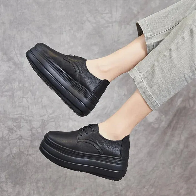 Joskaa 2024 New All Black Platform Sneakers