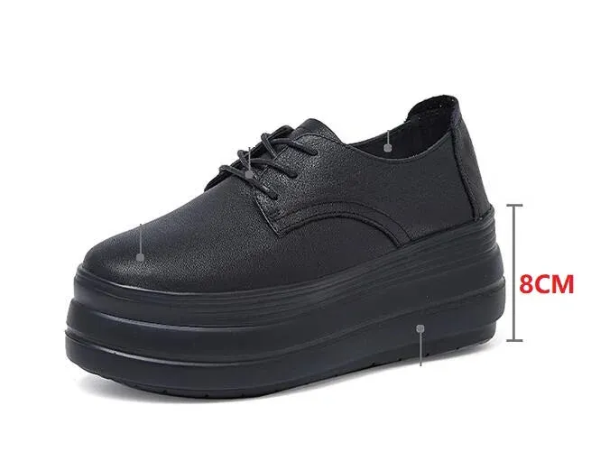 Joskaa 2024 New All Black Platform Sneakers
