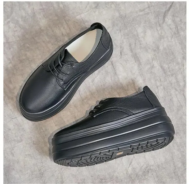 Joskaa 2024 New All Black Platform Sneakers