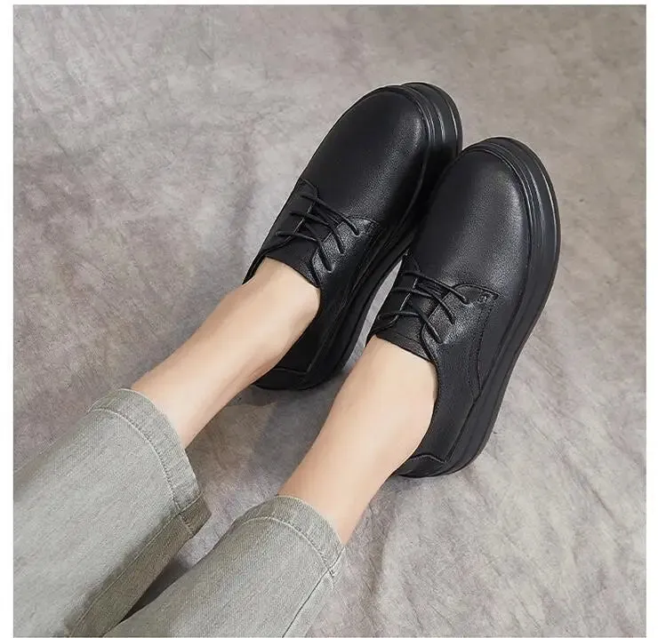 Joskaa 2024 New All Black Platform Sneakers