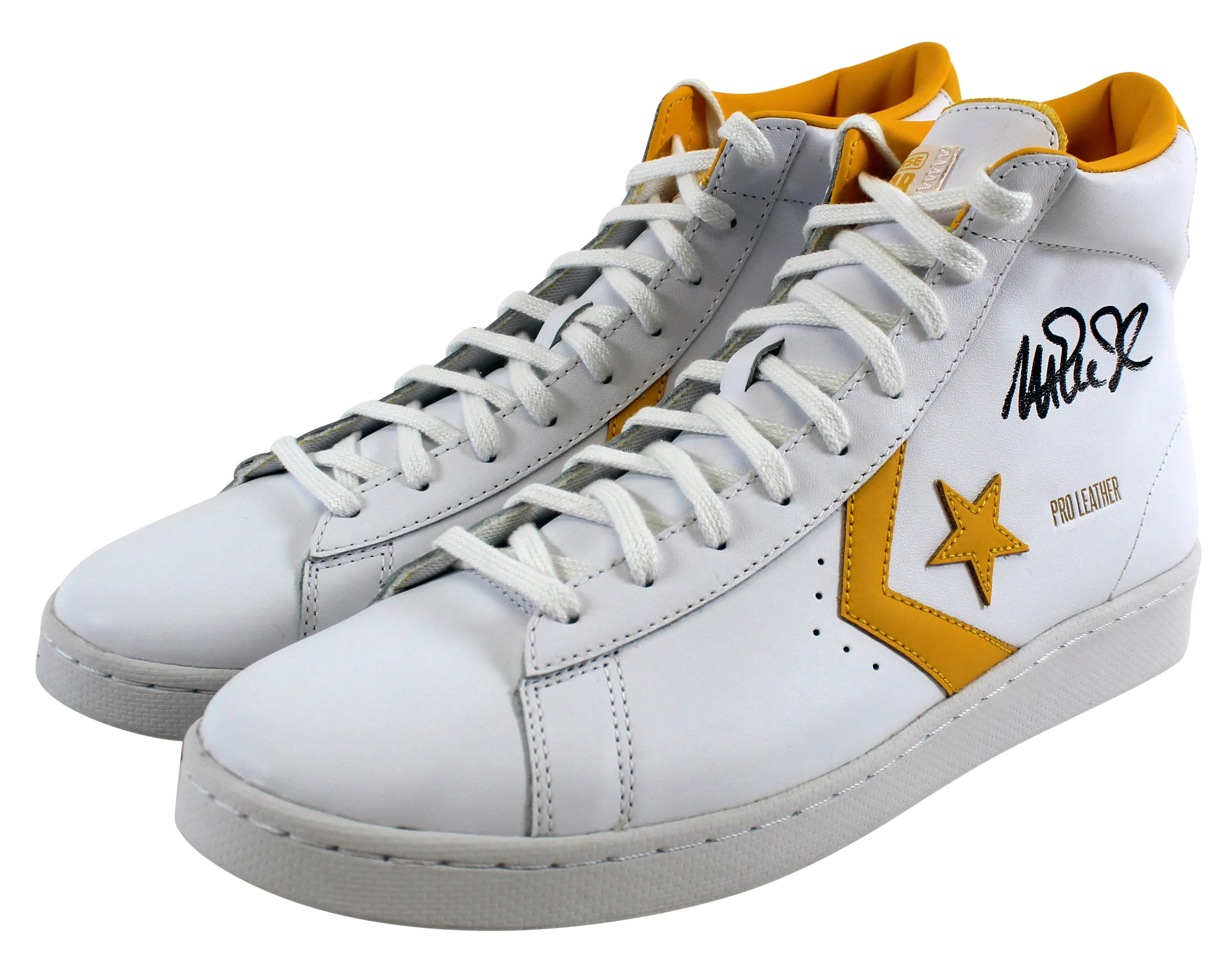 Lakers Magic Johnson Signed Converse Weapon Pro Leather Shoes w/ Box BAS Wit 2