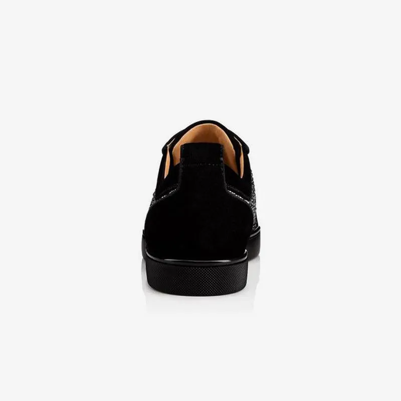 Leather Rhinestones Artwork Sneakers