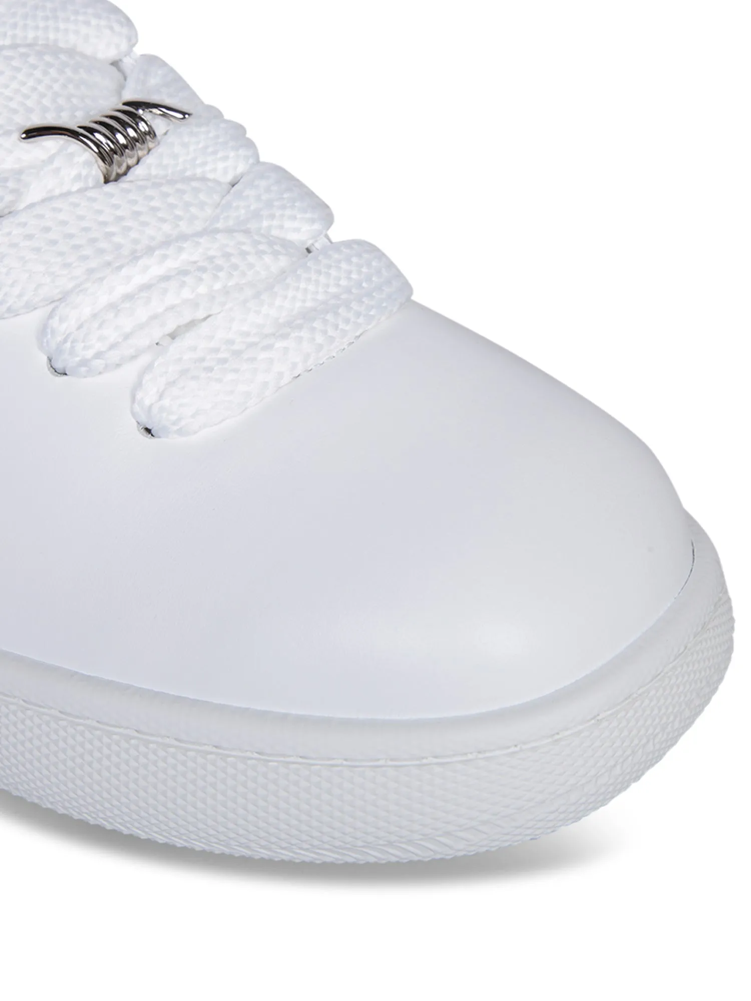 Leather white sneakers