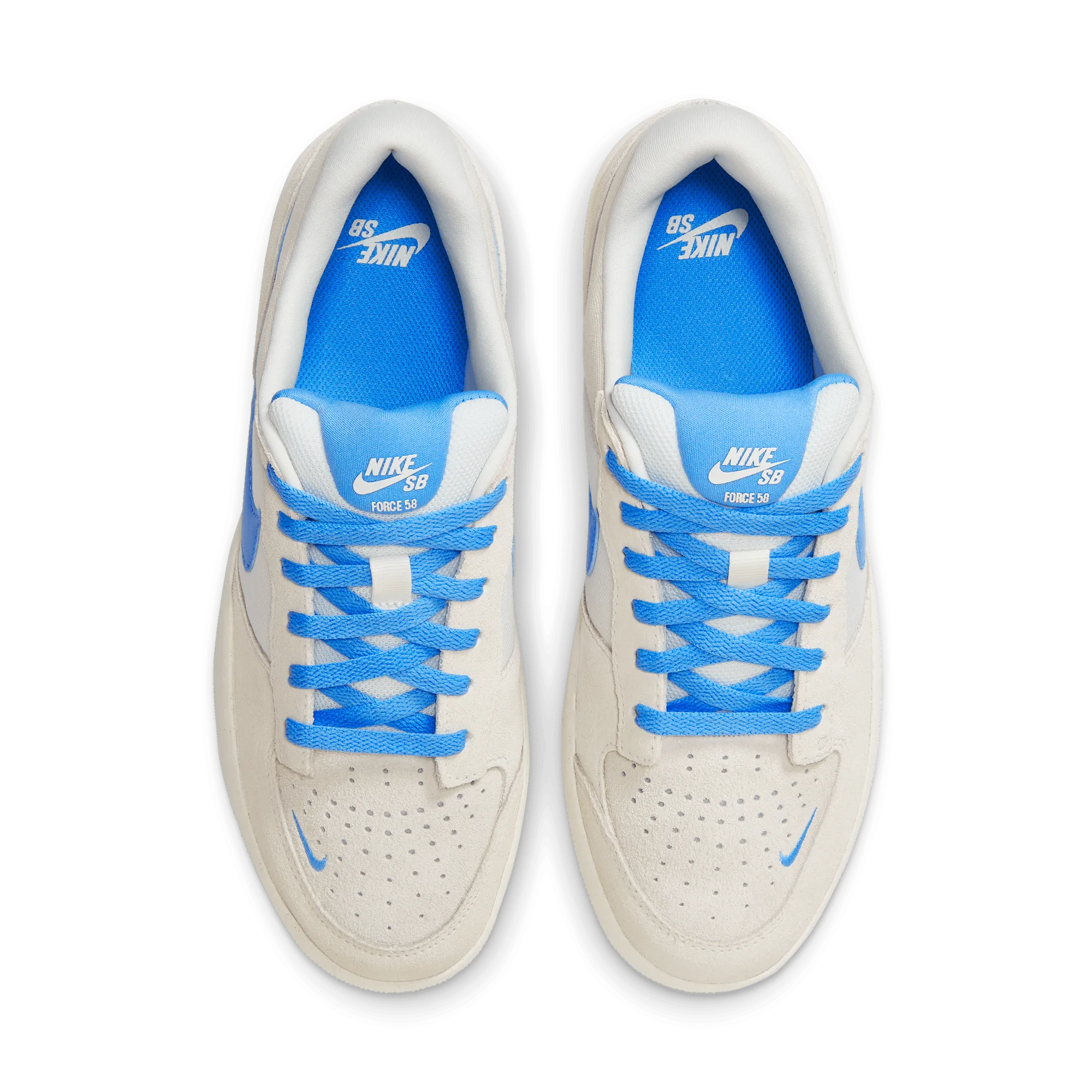 Nike SB Force 58 Skateboard Shoe - Phantom/University Blue-Summit White