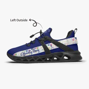 Officially Sexy Lively Collection Solid Navy Mesh Running Shoes Small Text