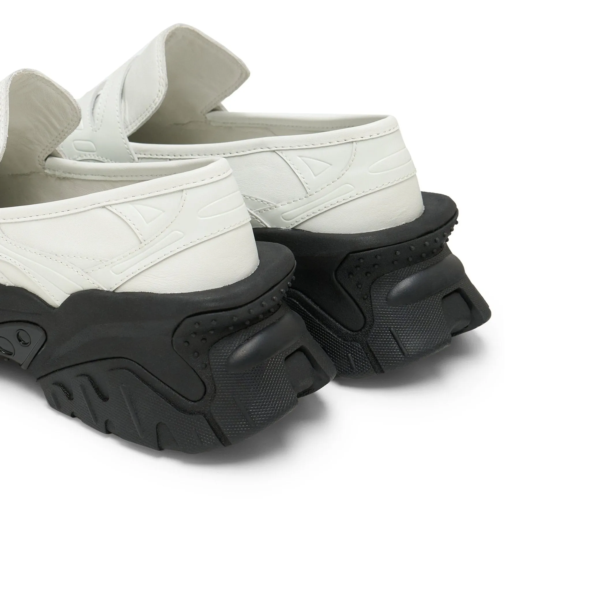 Patchwork Loafer Platform Sneakers In White