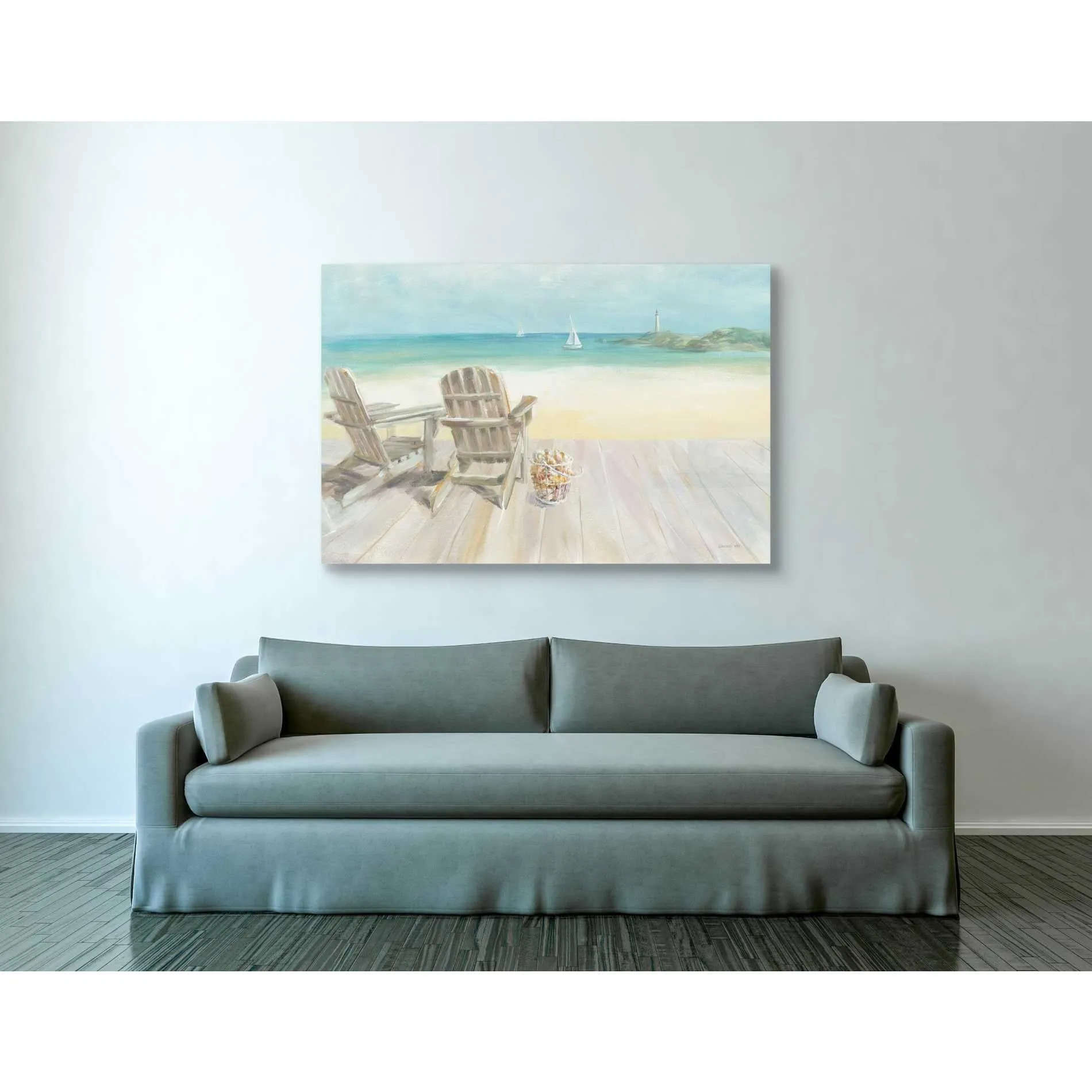 "Seaside Morning 1" by Danhui Nai, Giclee Canvas Wall Art