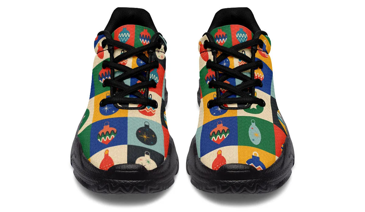 Retro Xmas Baubles Chunky Sneakers