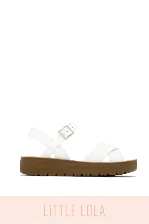 Sandy Days Kids Flat Sandals - White