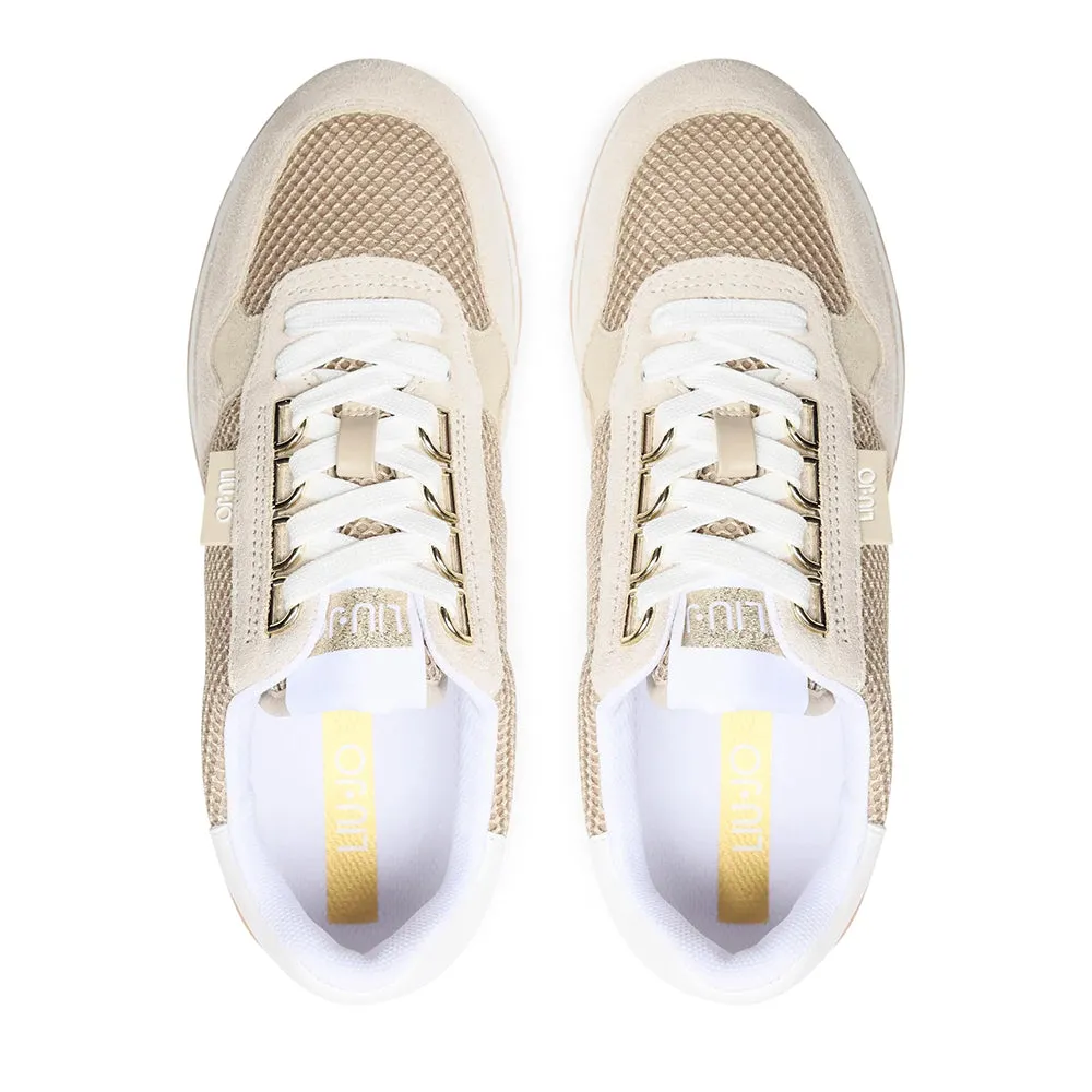 Scarpe Donna LIU JO Amazing 10 Sneakers Platform in Suede e Mesh Sand