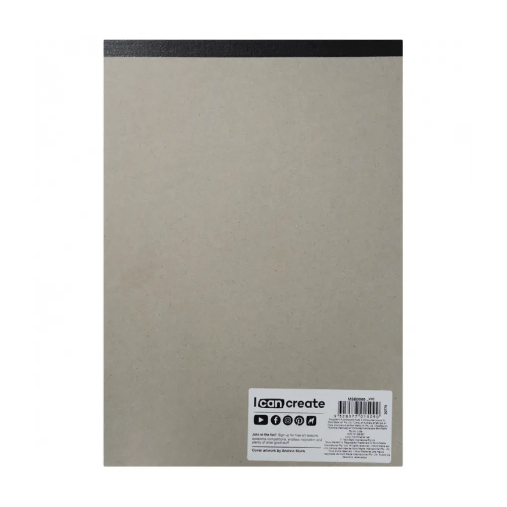 Signature Black Paper Sketch Pad 140gsm A4 25 Sheet