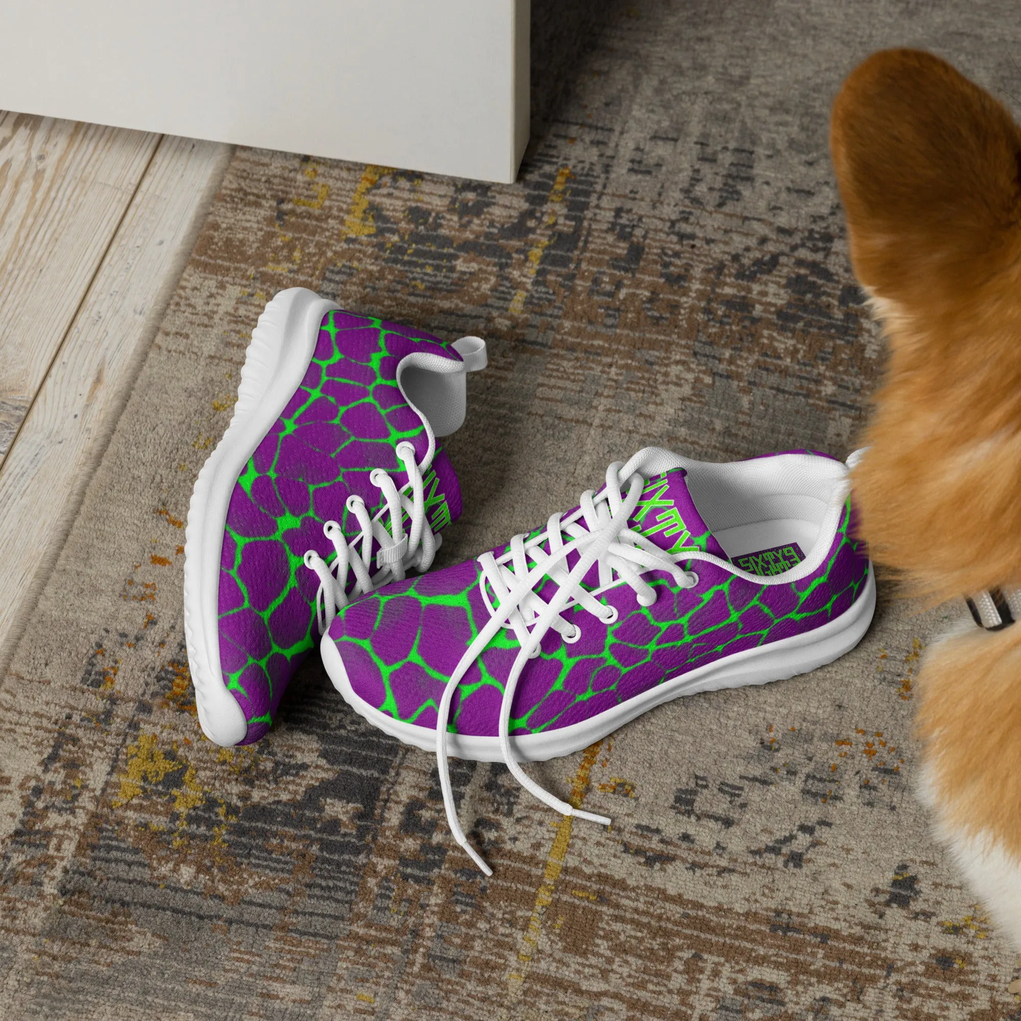 Sixty Eight 93 Lime Green & White Boa Purple Lime Men's Athletic Shoes