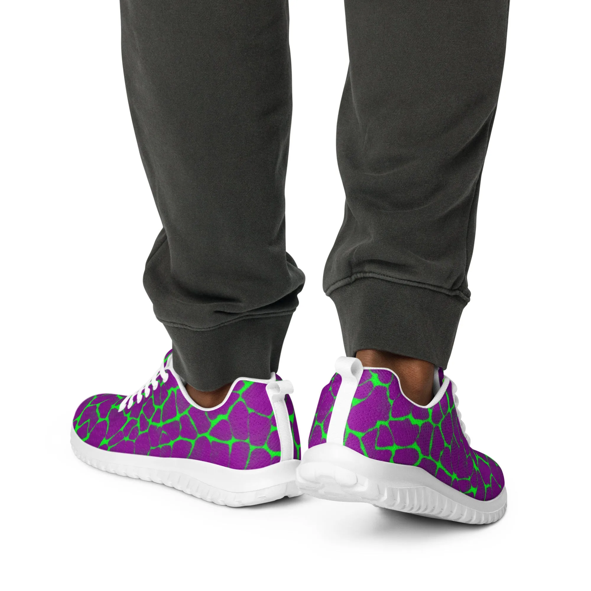 Sixty Eight 93 Lime Green & White Boa Purple Lime Men's Athletic Shoes