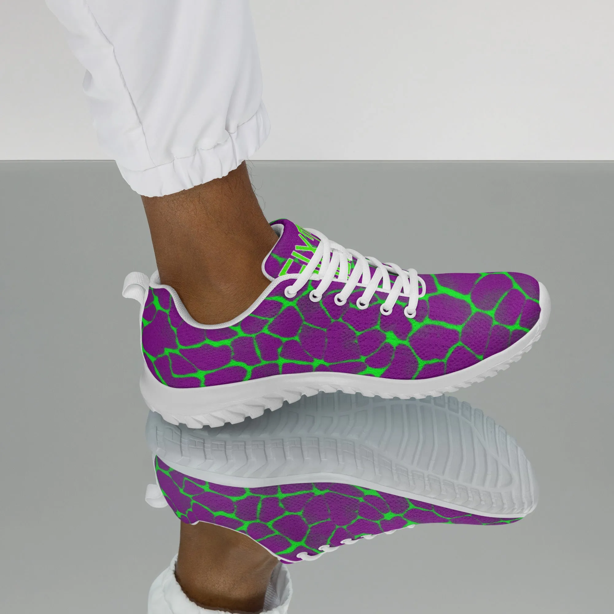 Sixty Eight 93 Lime Green & White Boa Purple Lime Men's Athletic Shoes