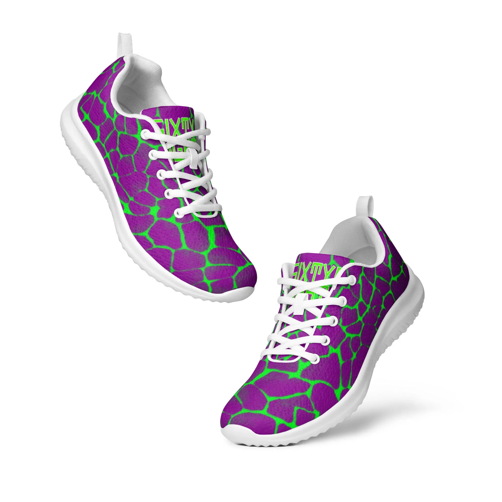 Sixty Eight 93 Lime Green & White Boa Purple Lime Men's Athletic Shoes