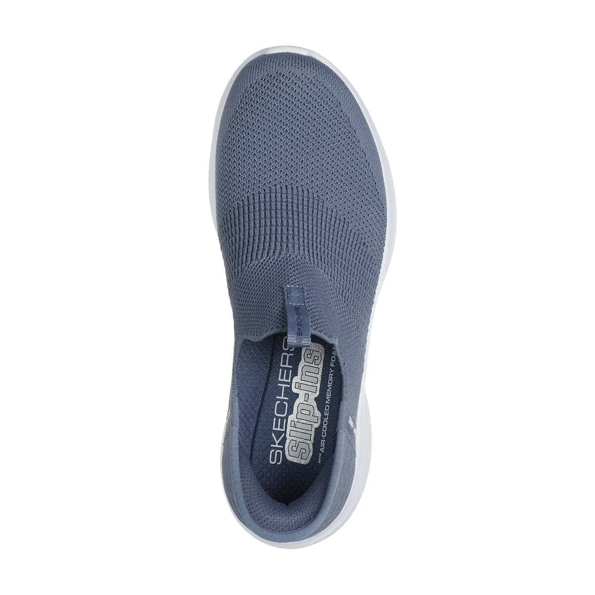 Skechers 149708 Ultra Flex 3.0-Cozy Streak Slip Ins Ladies Slate Textile Vegan Slip On Trainers